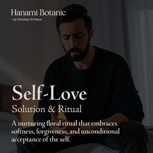 Gentle botanical bath ritual for self-love and compassion — a nurturing floral blend that embraces the self.