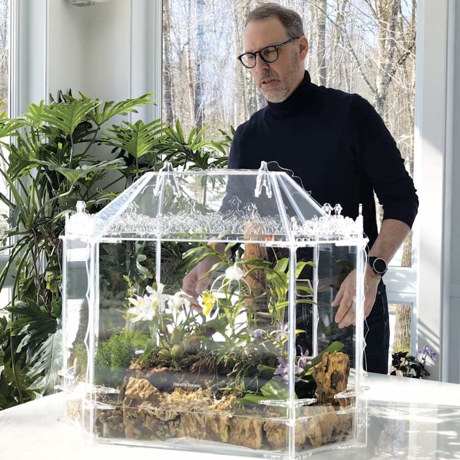 Terrarium Hanami en acrylique transparent fabriqué à la main au Québec