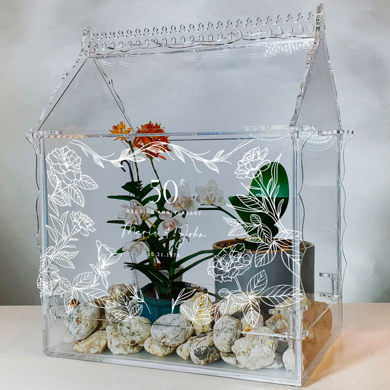 Wedding Anniversary Gift - Victorian-style Terrarium/Wardian Case/Orchidarium